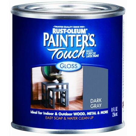 ZINSSER Half Pint Dark Gray Gloss Painters Touch Multipurpose Latex Paint 198 20066198671
